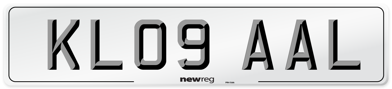 KL09 AAL Number Plate from New Reg